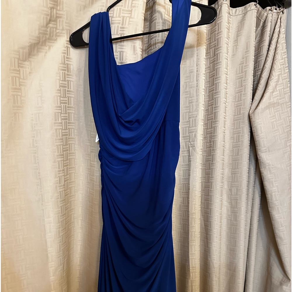 elegant blue evening gown